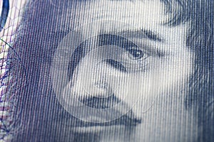 Francesco Borromini a closeup portrait from Swiss money