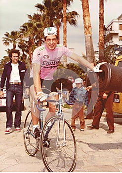 Francesco Moser at the Cycling Tour of Italy