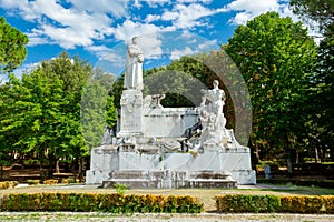 Francesco Petrarca Monument, Arezzo, Italy photo