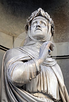 Francesco Petrarca in the Niches of the Uffizi Colonnade in Florence photo