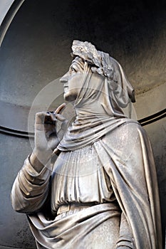 Francesco Petrarca in the Niches of the Uffizi Colonnade in Florence photo