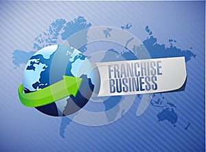 franchise business globe sign illustration design