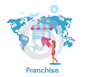 Franchise flat vector illustration