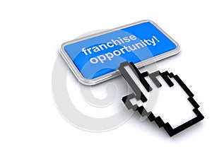 Franchise opportunity button on white