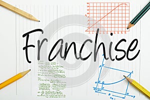Franchise written in the paper notebook