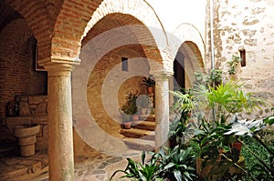 Patio of the convent of El Palancar in Pedroso de Acim, province of Caceres, Spain photo