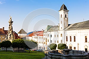 The Franciscan monastery and the plague column, Stefanik Square