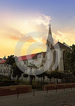 Franciscan monastery with 13th century Gothic church in Bratislava, Slovakia