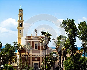 Franciscan St. Peter's Church in Jaffa, part of Tel Aviv,