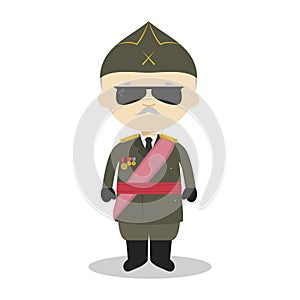 Francisco Franco cartoon character. Vector Illustration. photo