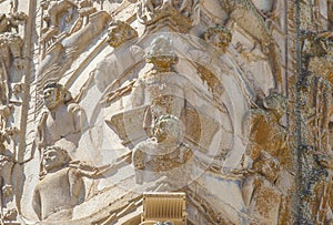 Francisco Pizarro coat of arms. Detail of Inca people chained by neck photo