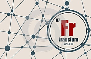 Francium chemical element.