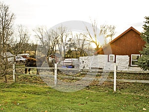 Franconia Pennsylvania horse and barn