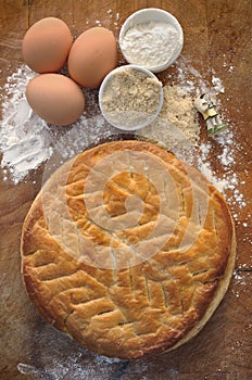 Frangipane cake and ingredient