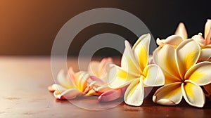 Frangipane flowers, illustrator ai generative