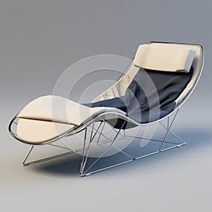 Frank Franklin Lounge Chair: Vray Hyperrealist Silver Navy Daz3d Design