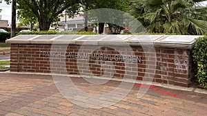 Frank H. Gaven Memorial Garden at the Legacy of Love Statue in Dallas, Texas.