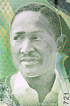 Frank Worrell a portrait from Barbadian money