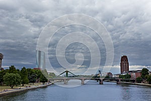 Frankfurt briges above Main river