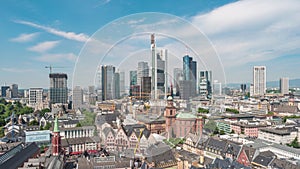 Frankfurt Germany time lapse at business center