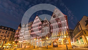 Frankfurt Germany time lapse at Romer Town Square