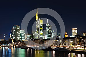 Frankfurt am Main, Germany at night photo