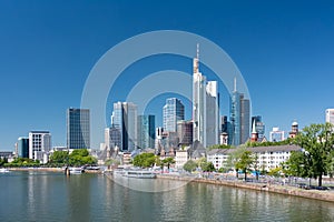 Frankfurt am Main, Germany. Vew of the skyscrapers in city centre