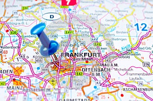 Frankfurt am Main on map