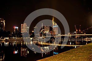 At Frankfurt Main at night,