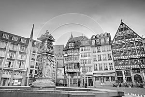 Frankfurt Old town square romerberg at twilight