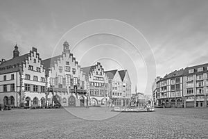 Frankfurt Old town square romerberg at twilight