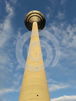 Frankfurt Radio tower in evening ligh photo