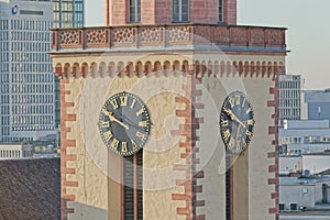 Frankfurt Saint Catherine Protestant Church tower aerial view