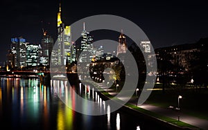 Frankfurt Skyline at Night photo