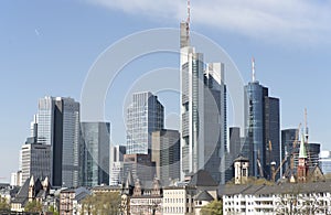 Frankfurt skyline and river Main