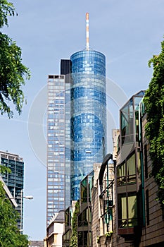 Frankfurt,View of maintower,Helaba Landesbank,and skyscr