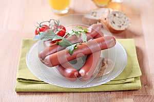 Frankfurter sausages