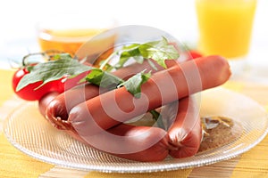 Frankfurter sausages photo