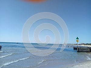 Frankston beach in summer