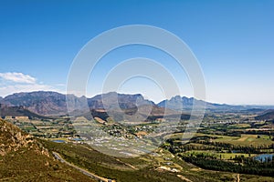 Franschoek wine region close to Cape Town, South Africa