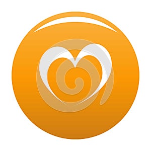 Frantic heart icon orange