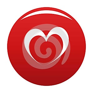 Frantic heart icon vector red
