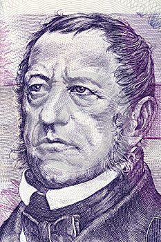 Frantisek Palacky portrait from Czech money