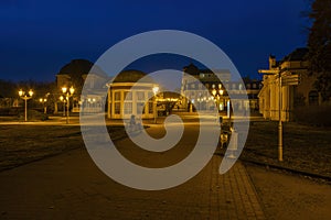 Frantiskovy lazne spa town during evening, UNESCO World Heritage Site, Western Bohemia, Czech Republic