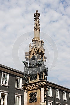 Franz-Carl-Brunnen in Bad Ischl, Salzkammergut, Austria