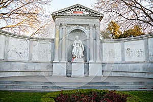 Franz Grillparzer Monument in Volksgarten Vienna Austria