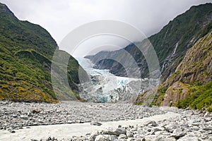 Franz Josef Glacier is a 12 km 7.5 mi long temperate maritime glacier in Westland Tai Poutini National Park on the West Coast of