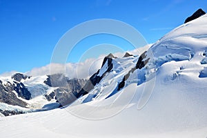 Franz Josef Glacier snow landing