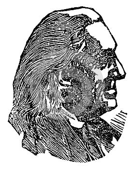 Franz Liszt, vintage illustration