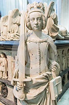 FranÃÂ§ois II Tomb Statue Representing Justice Virtue in Nantes Cathedral Saint-Pierre and Saint-Paul, France photo